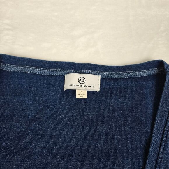 AG Adriano Goldschmied Tank Top Women’s Navy Small Cotton Stretch - Picture 3 of 9